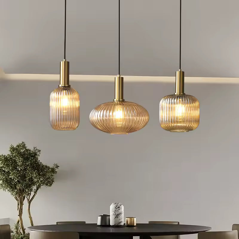 Colorful Retro Glass Pendant Lights For Living Room And Bedside, Led E27 Hanging Lighting.