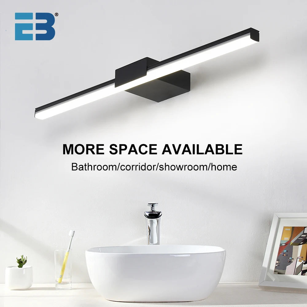 Modern Black & White 40-55Cm Led Wall Lamp For Bathroom Vanity | Aliexpress
