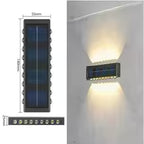 Solar Wall Lights Outdoor Warm/White Solar Wall Mount Porch Lamp Up And Down Lighting For Garden Street Landscape Balcony Patio