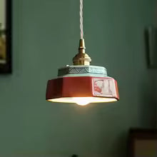 New Chinese-style retro ceramic pendant lights, Japanese-style guesthouse display windows, restaurant tea room bar counter islan