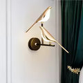 Nordic Golden Bird Led Wall Lights, Creative Bedroom And Living Room Lamp