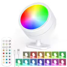 LED Magnetic Wall Lights Wireless Rechargeable Wall Lamp 360° Rotation Ambient Light With Remote Spotlight Wall Sconce RoomDecor