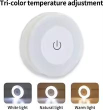 Lámpara de pared Led redonda, luz nocturna recargable con Interruptor táctil, luz de libro magnética regulable para lectura, armario de dormitorio