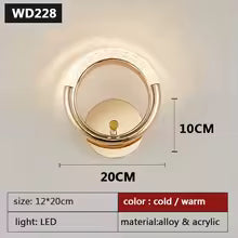 Modern Nordic Luxury Decor Wall Lamp Iron Base Acrylic Lampshade Exquisite Night Sconce Light LED Bedroom Decoration Wall Lustre