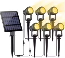 3000K/RGB Solar LED Light Outdoor Solar Spotlight Solar Garden Light Outdoor IP65 Waterproof Solar Power Light Wall Light