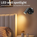Base magnética USB recargable LED luz de pared inalámbrica Interruptor táctil negro blanco oro plateado lámpara de noche regulable para lectura