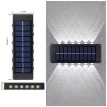 Solar Wall Lights Outdoor Warm/White Solar Wall Mount Porch Lamp Up And Down Lighting For Garden Street Landscape Balcony Patio