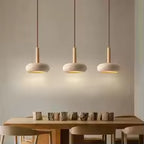 2024 New Hot Selling Pendant Lamps Wabi Sabi Circular Yellow Stone Commercial Home Decoration Restaurant Room LED Droplight