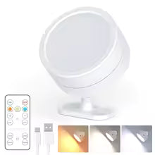 LED Magnetic Wall Lights Wireless Rechargeable Wall Lamp 360° Rotation Ambient Light With Remote Spotlight Wall Sconce RoomDecor