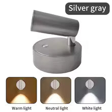 Base magnética USB recargable LED luz de pared inalámbrica Interruptor táctil negro blanco oro plateado lámpara de noche regulable para lectura