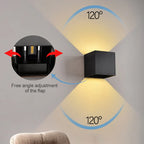 LED Wall Lamps 7W Cold White Warm White Waterproof Outdoor Interior Modern Nordic Square Wall Lights For Indoor Garden Corridors