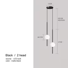Nordic Simple Glass Ball Pendant Lights Dining Room Bedroom Decor Hanging Lamp Restaurant Bar Suspension Chandeliers Lighting