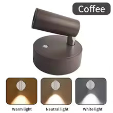 Base magnética USB recargable LED luz de pared inalámbrica Interruptor táctil negro blanco oro plateado lámpara de noche regulable para lectura