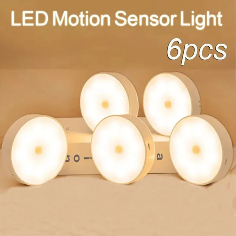 Pir Motion Sensor Led Night Light, Usb Rechargeable, Kitchen Cabinet Wardrobe Staircase Light