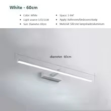 Led Mirror Lights Wall Lamps Bathroom Waterproof White Black LED Flat Lamp Modern Indoor Wall lamp Bathroom Lighting Make Up