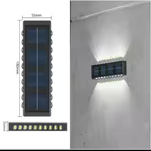 Solar Wall Lights Outdoor Warm/White Solar Wall Mount Porch Lamp Up And Down Lighting For Garden Street Landscape Balcony Patio
