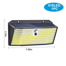 1/4PCS Solar Motion Sensor Lights Outdoor 528/418 LED Solar Flood Light Waterproof Garden Yard Patio Wall Security Lighting