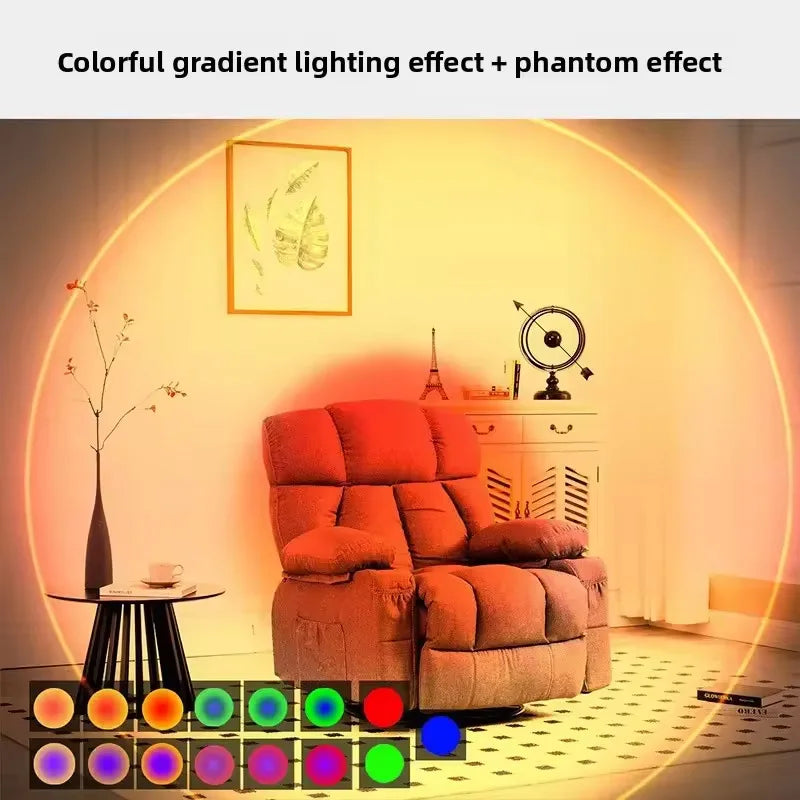 Luz nocturna inteligente con gradiente RGB, lámpara de pared recargable con Sensor de movimiento magnético para dormitorio, baño, armario, jardín, decoración del hogar