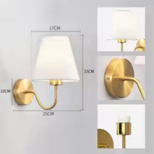 Modern Fabric Wall Lamps Retro Bedside Wall Lamp Living Room Wall Lights Simple Loft Wall Sconce Lighting Fixture AC85-265V E27