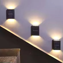 LED Solar Light Outdoor Waterproof Solar Wall Lamp Up and Down Lighting Garden Stairs Fence Decoration Sunlight Powered Lamp