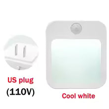 Motion Sensor LED Night Lights EU Plug Dimmable Cabinet Light for Baby Bedside Bedroom Corridor Wireless Night Lamp Lighting