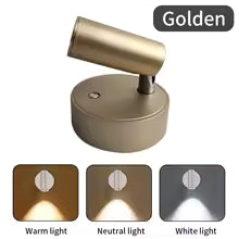 Base magnética USB recargable LED luz de pared inalámbrica Interruptor táctil negro blanco oro plateado lámpara de noche regulable para lectura