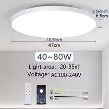 MARPOU Smart ceiling lamp led lamp for bedroom Large Ceiling Lamps Led Lights with Remote control Dimmable led lights for room