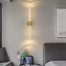 Nordic Bubbles Crystal Rod LED Wall Lamp Bedroom Bedside Living Room Wall Light Aisle Interior Home decoration AC85-265V