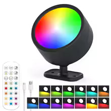 LED Magnetic Wall Lights Wireless Rechargeable Wall Lamp 360° Rotation Ambient Light With Remote Spotlight Wall Sconce RoomDecor