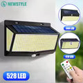 1/4PCS Solar Motion Sensor Lights Outdoor 528/418 LED Solar Flood Light Waterproof Garden Yard Patio Wall Security Lighting