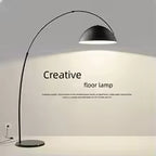 Modern Creative Arc Floor Lamp Black Marble Base Fishing Standing Lamp For Living Room Bedroom Indoor Home Led Floor Lighting