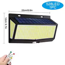 1/4PCS Solar Motion Sensor Lights Outdoor 528/418 LED Solar Flood Light Waterproof Garden Yard Patio Wall Security Lighting
