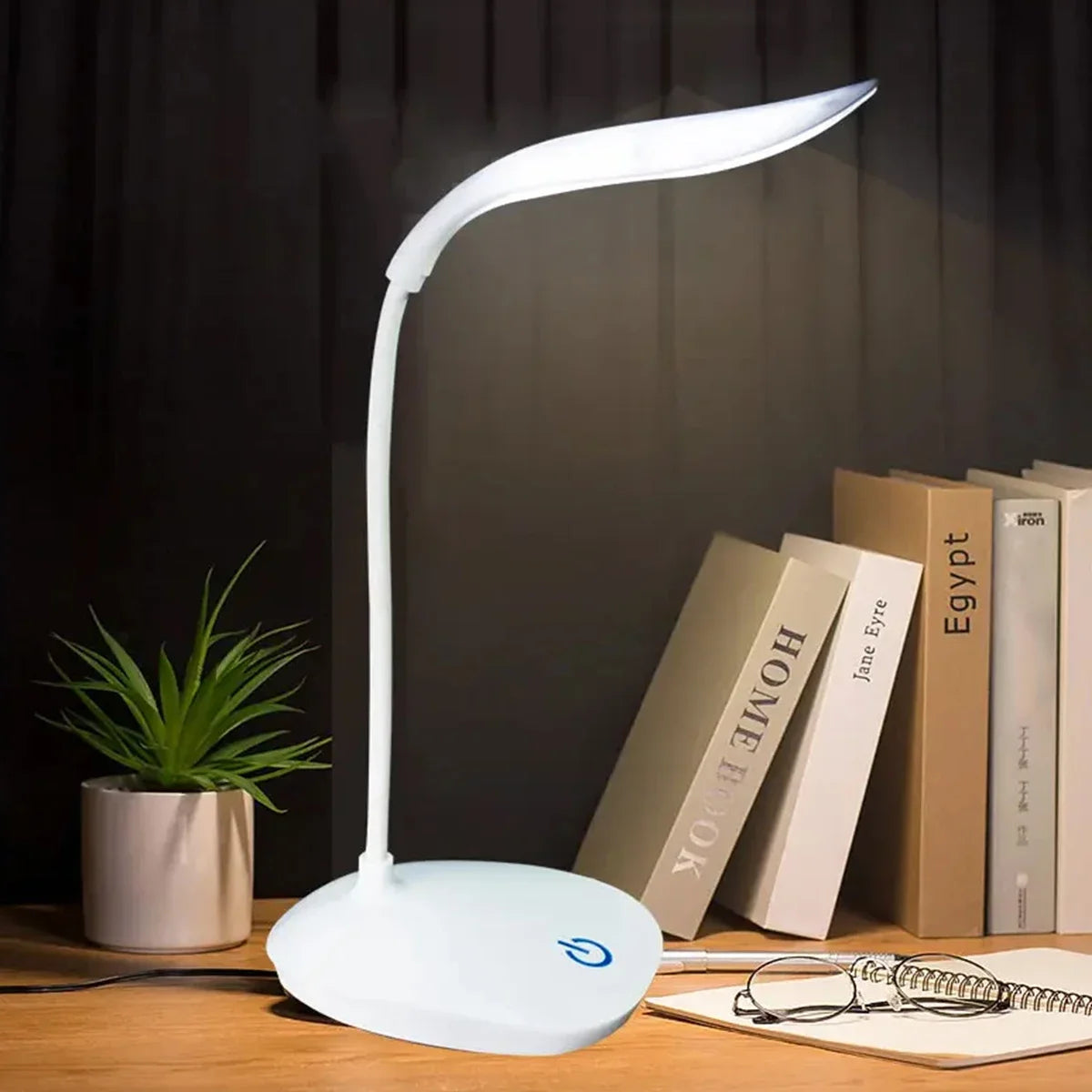 Eye-Protecting Led Desk Lamp With Usb Charge And Dimming.
