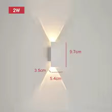 Outdoor Waterproof Wall Lamps Strip Aluminum Wall Lights 18W LED Black Wall Lamp Bedroom Exterior Outdoor Lighting Fixtures