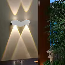 Minimalist Surface Mounted Outdoor LED Wave Wall Light Waterproof IP65 85~265V Minimalist Wall Lamp For Path Street Porch Light