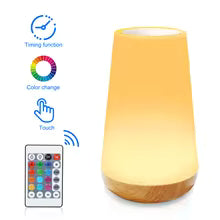 Night Light Bedroom Dimmable Touch Lamp 13 Colors and 5 Brightness Baby Table Lamp Portable Rechargeable Bedside Table Lamp