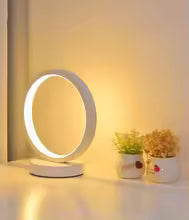 Bright, Dimmable Led Circular Table Lamp For Bedroom And Living Room.