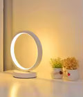 Bright, Dimmable Led Circular Table Lamp For Bedroom And Living Room.