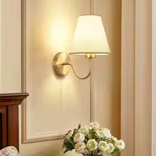 Modern Fabric Wall Lamps Retro Bedside Wall Lamp Living Room Wall Lights Simple Loft Wall Sconce Lighting Fixture AC85-265V E27