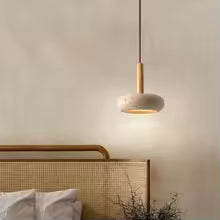 2024 New Hot Selling Pendant Lamps Wabi Sabi Circular Yellow Stone Commercial Home Decoration Restaurant Room LED Droplight