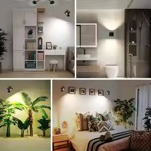 Lámpara Led de pared de doble cabezal con Control remoto táctil, luz nocturna portátil inalámbrica con recarga USB giratoria 360 para lectura de dormitorio