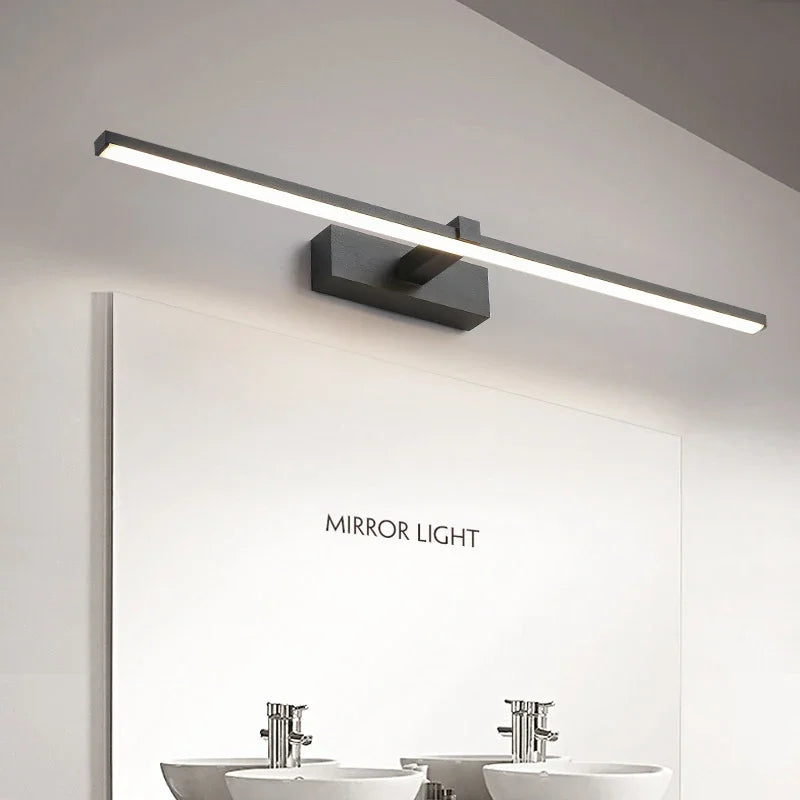 Modern Led Wall Light For Bathroom, Three Color Temperatures, Aluminum Construction, Sleek Design.