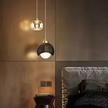 Bedroom Bedside Hanging Pendant Lamp Glass ball LED Chandelier Lighting Ceiling Modern Interior Home Decor Lights Dining Kitchen