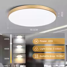 220V Ultra Thin LED Ceiling Light Waterproof Modern Ceiling Lamp 18W 30W/40W For Living Room Bedroom Kitchen Lighting Fixture